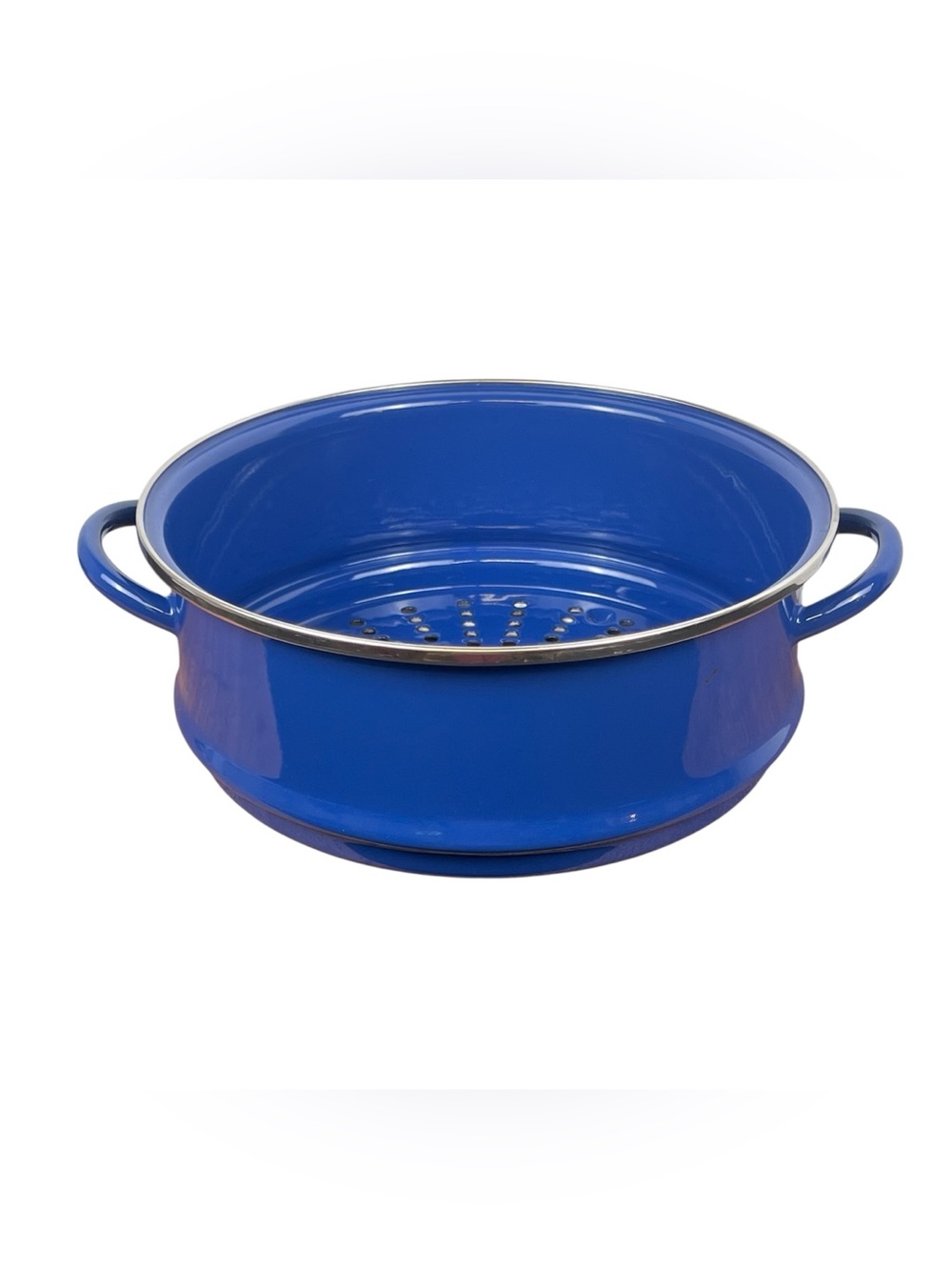 LE CREUSET MARSEILLE BLUE 9.5" STEAMER POT COLANDER STRAINER INSERT #24 ONLY
